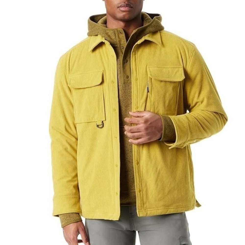 NWT Bass Outdoor Men's L Corduroy Shirt Jacket Moss Green Quilted Button up